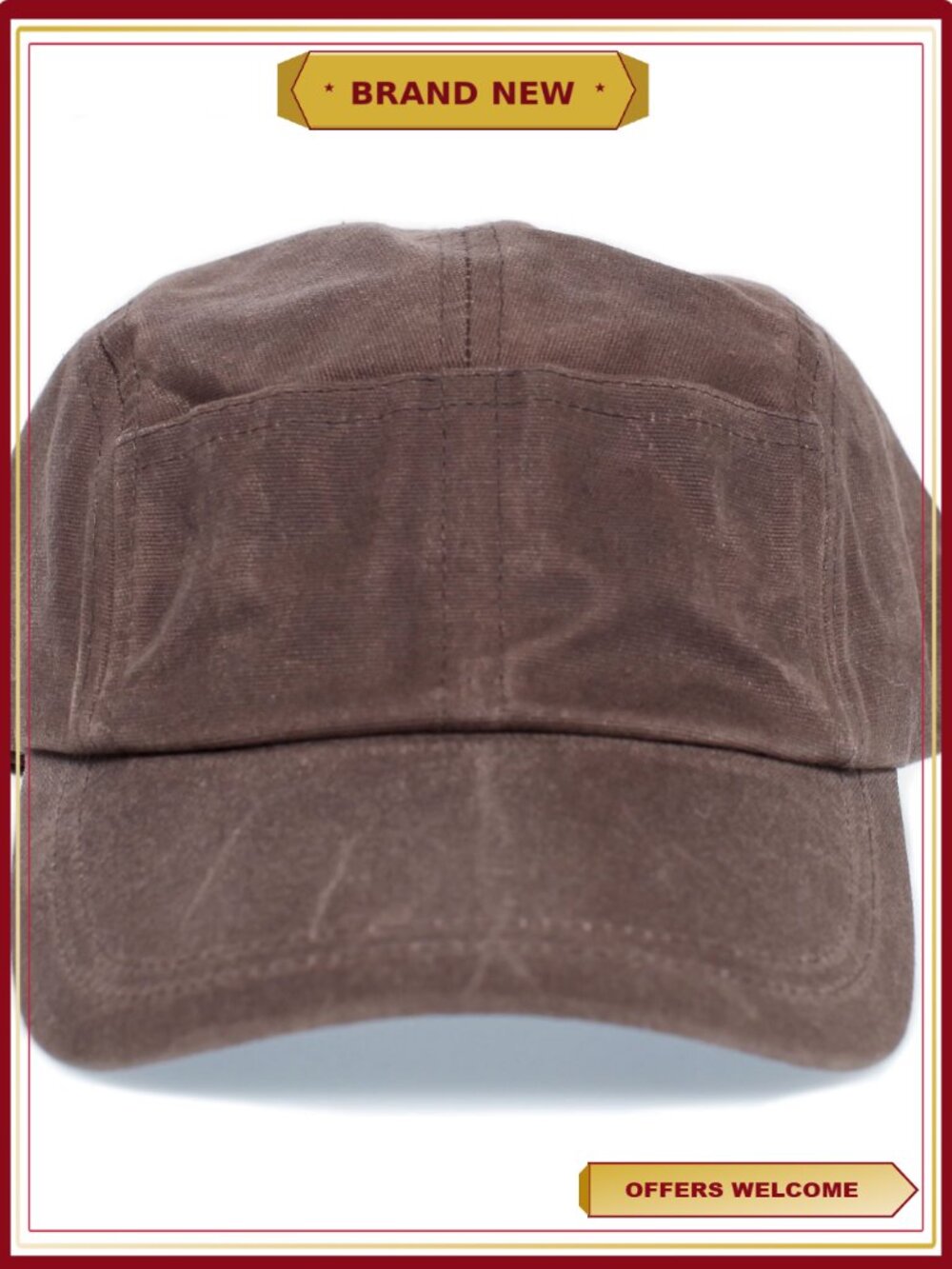 Quint Fishing Hat Jaws Cap Wax Waterproof Cotton Canvas 5 Panel Snapback
